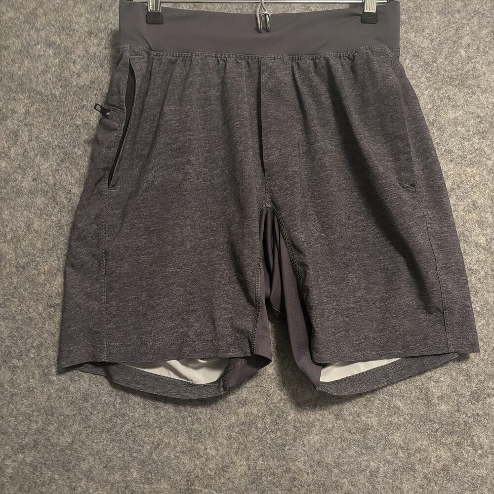 Lululemon Shorts Mens Size Small Gray Pace Breaker Athletic Liner Zip Pockets